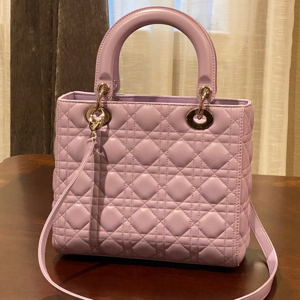 Lady Dior Medium Bag Mint Condition in Lilac